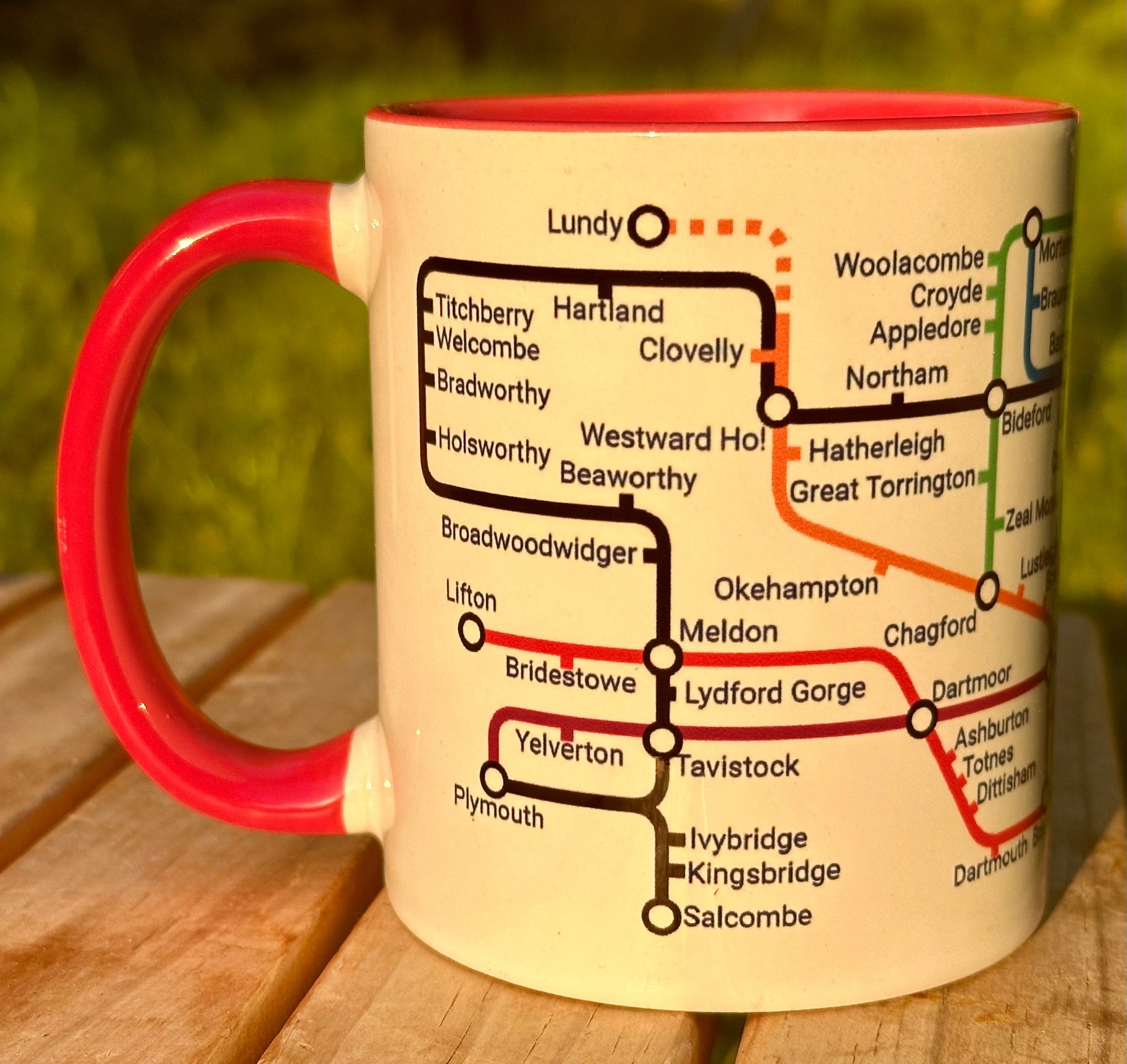Devon Metro Map Mug: Ceramic Travel Gift