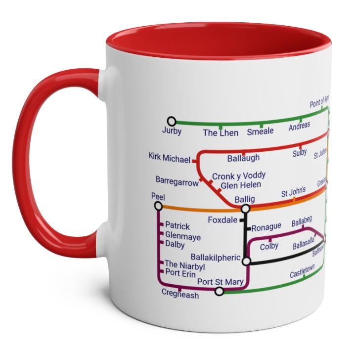 Isle of Man Metro Mug: Manx Souvenir Gift