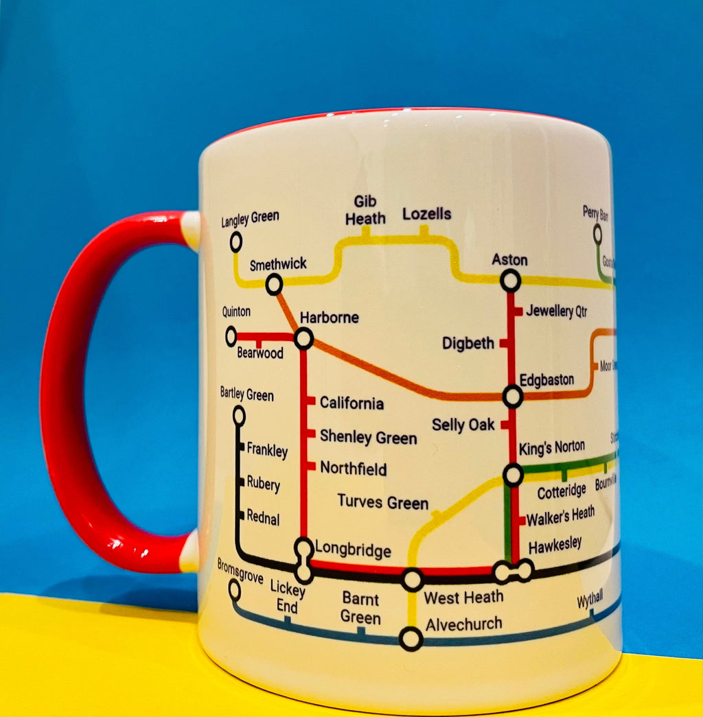 Birmingham Metro Map Mug: Unique Local Gift
