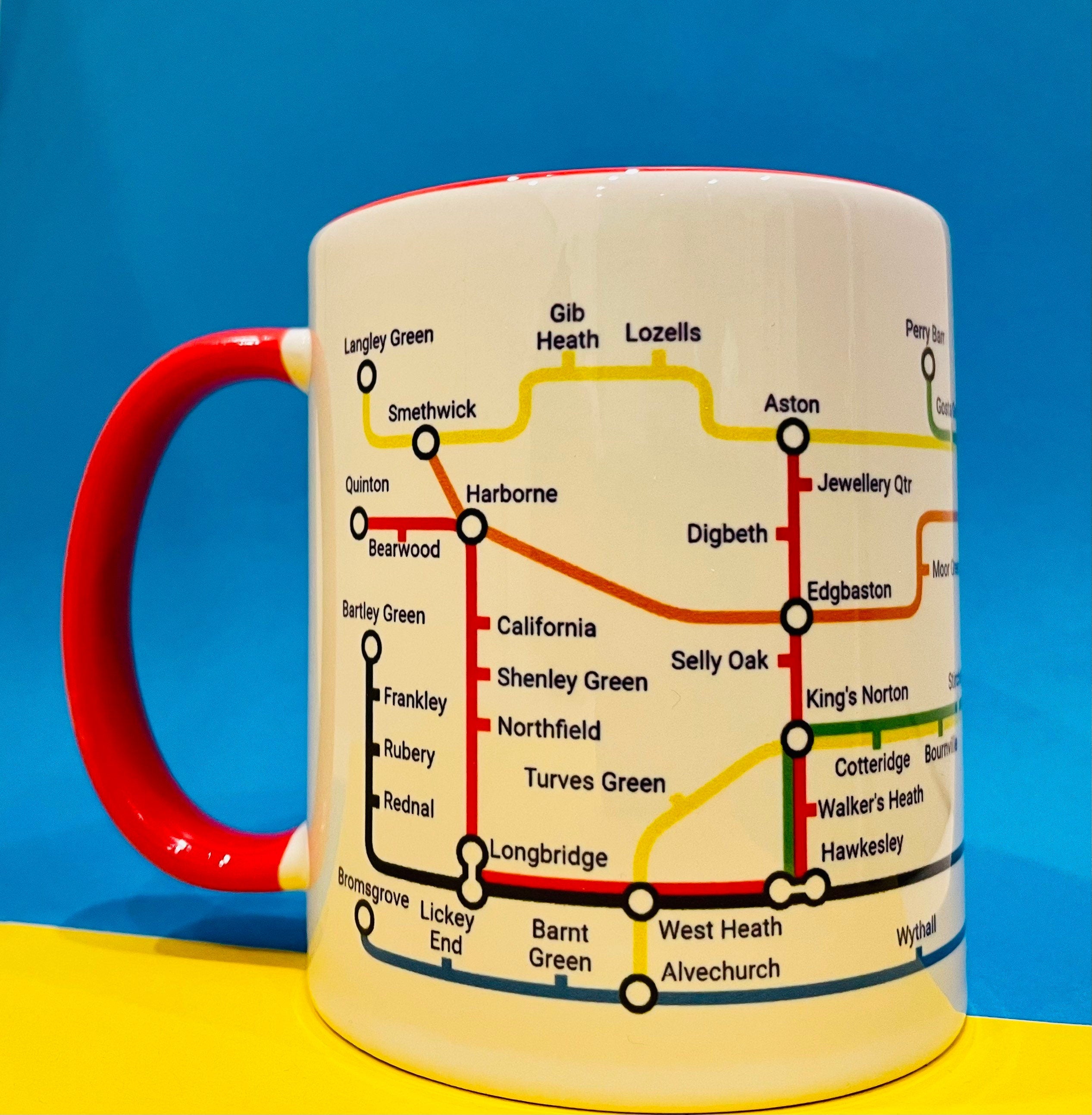 Birmingham Metro Map Mug: Unique Local Gift