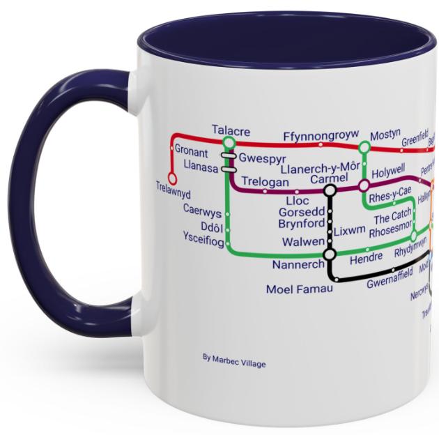 Flintshire Metro mug - From Mold to Flint, via Hawarden, Deeside and Talacre