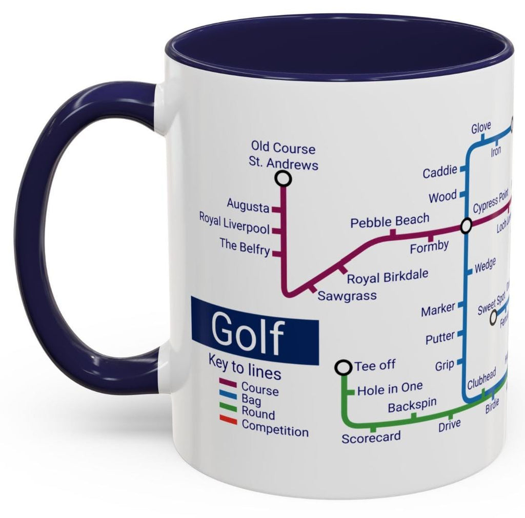 Golf Metro Mug: Unique Ceramic Golfer Gift