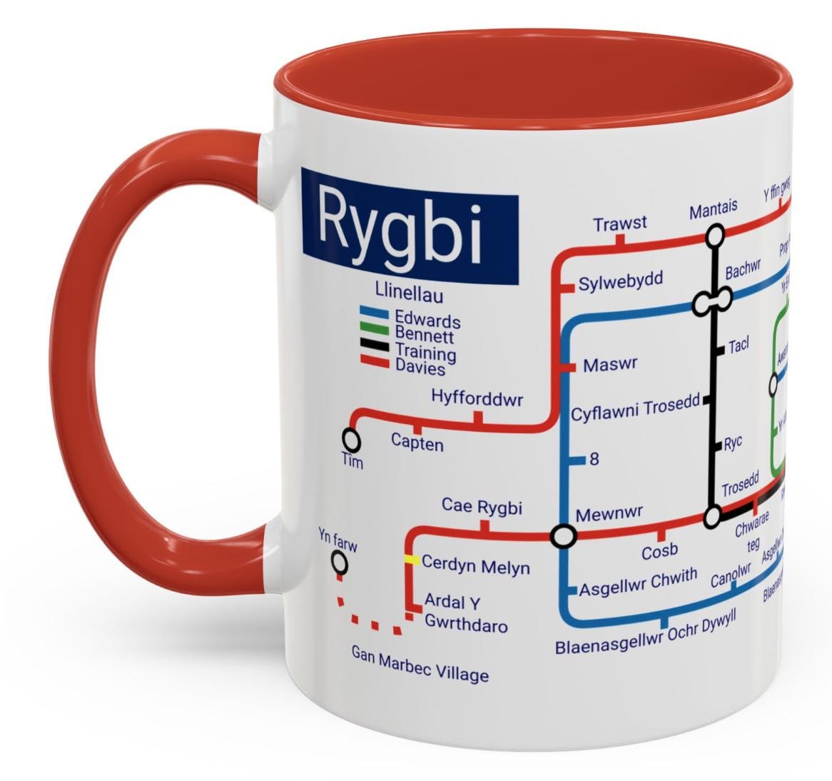 Rygbi Cymru Metro Mug: Welsh Rugby Heritage Design