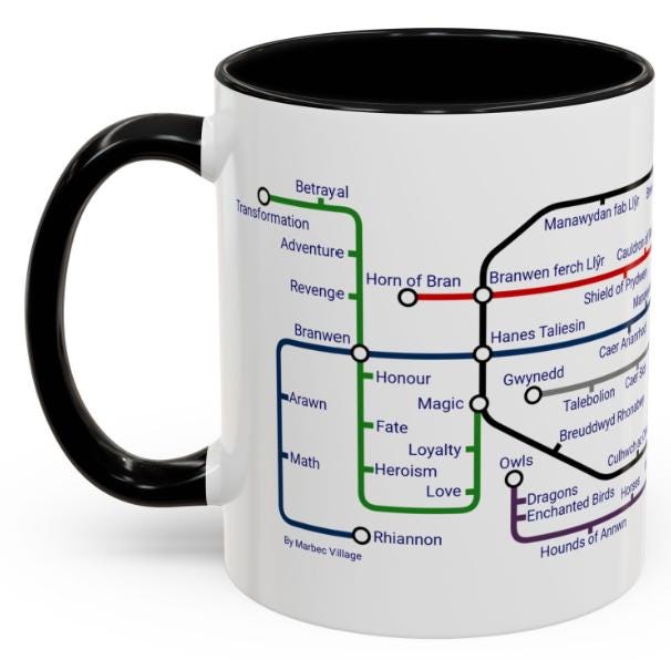 Mabinogion Metro Mug - Explore Welsh Mythology with Every Sip