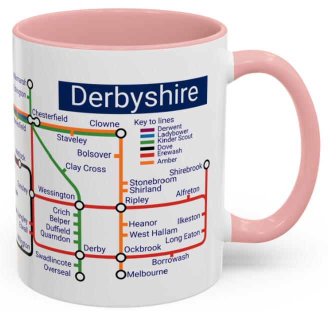 Derbyshire Metro Mug: Unique Local Gift