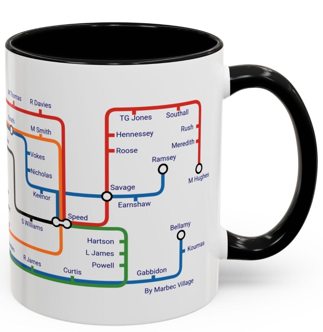 Welsh Footballers Metro Mug: Wales Legends & Football Spirit