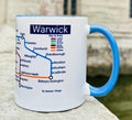Warwickshire Metro Map Mug: Warwick, Stratford upon Avon