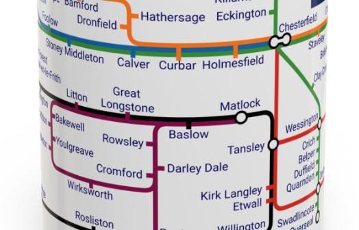 Derbyshire Metro Mug: Unique Local Gift