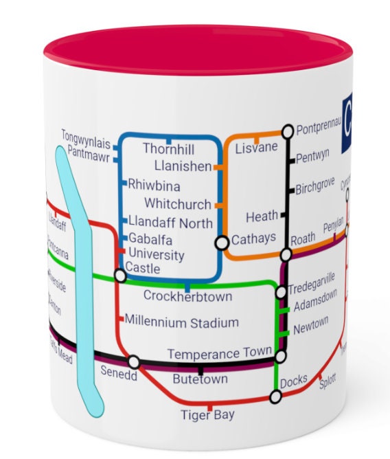 Cardiff Metro Mug: Caerdydd Souvenir Gift