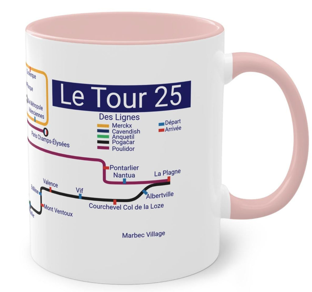 Tour de France 2025 Metro Mug: Cycling Gift, Metro Design