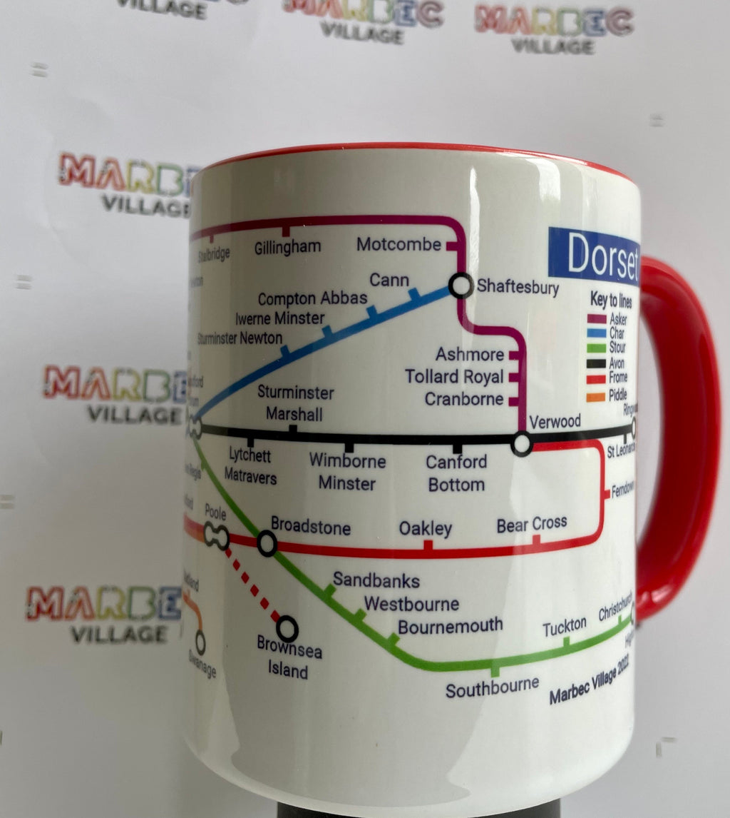 Dorset Metro Mug: UK Towns & Villages Ceramic Coffee Cup