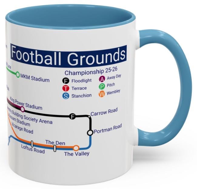Championship Football Stadium Mug: Unique Fan Art Gift