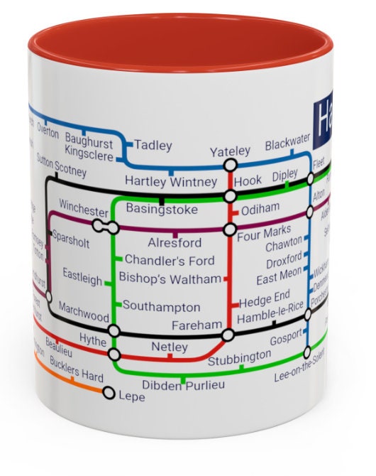 Hampshire Metro Mug: Winchester, Basingstoke, Farnborough
