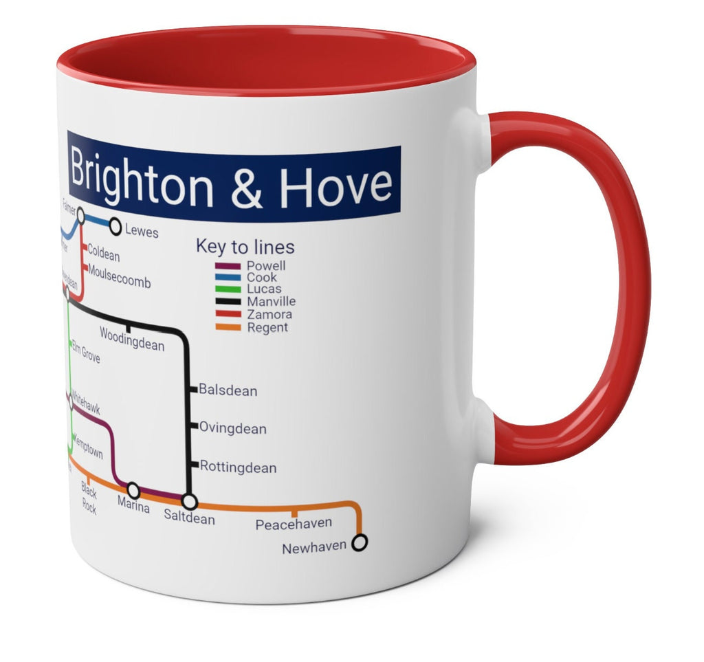 Brighton & Hove Metro Mug: Unique Local Souvenir Gift