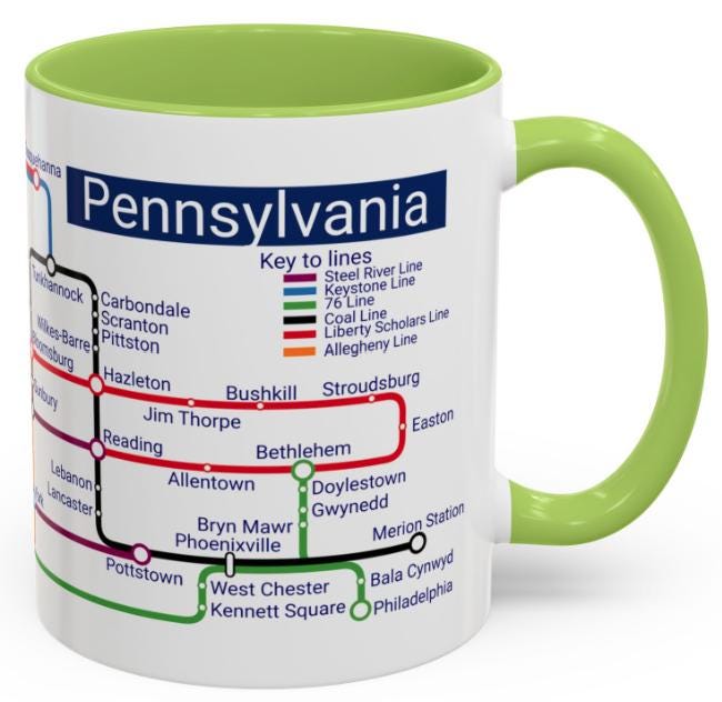Pennsylvania Metro Mug: Philadelphia, Pittsburgh, State College