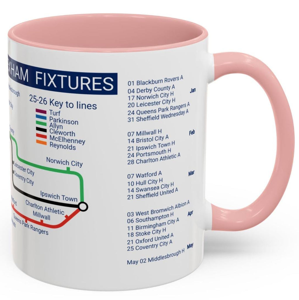 Wrexham football 25/26 - The Championship fixtures!! Featuring all opposition for the next promotion! Wrexham gift.