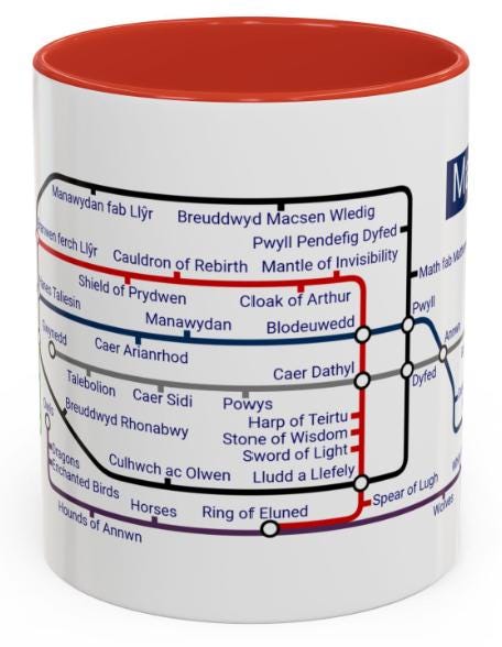 Mabinogion Metro Mug - Explore Welsh Mythology with Every Sip