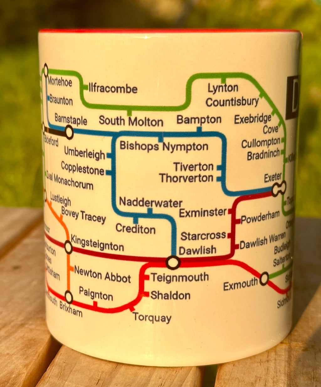 Devon Metro Map Mug: Ceramic Travel Gift