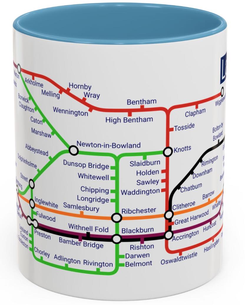 Lancashire Metro Mug: Unique Local Gift - Love Lancs