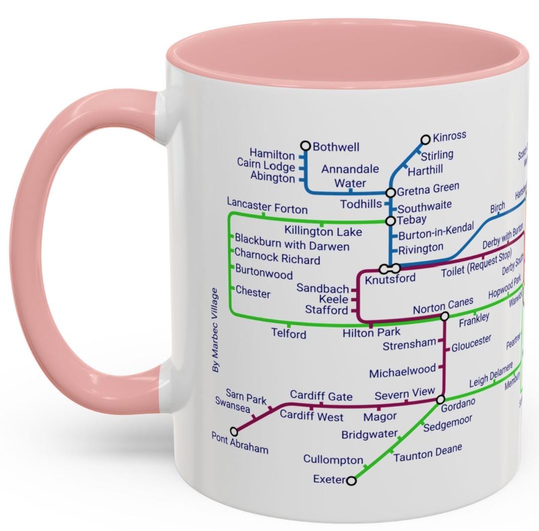 Motorway Service Station Mug: UK Road Trip Gift