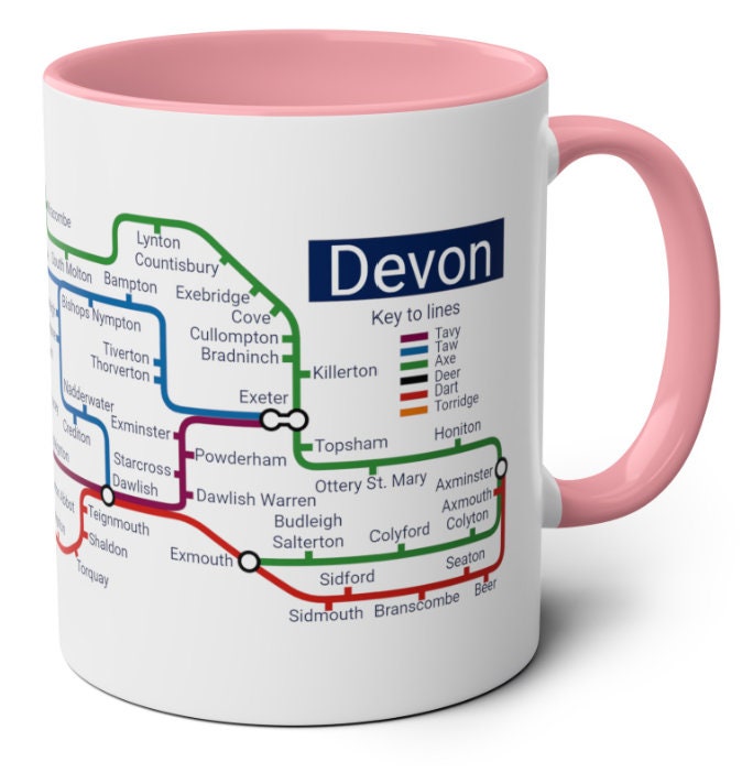 Devon Metro Map Mug: Ceramic Travel Gift