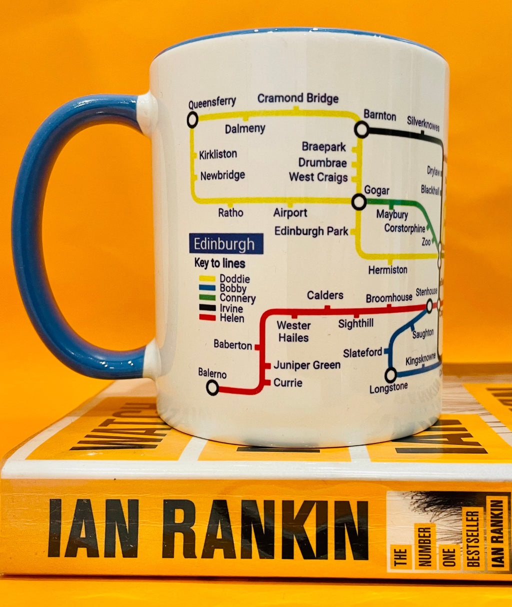 Edinburgh Metro Mug - featuring a journey through the capital city of Scotland.