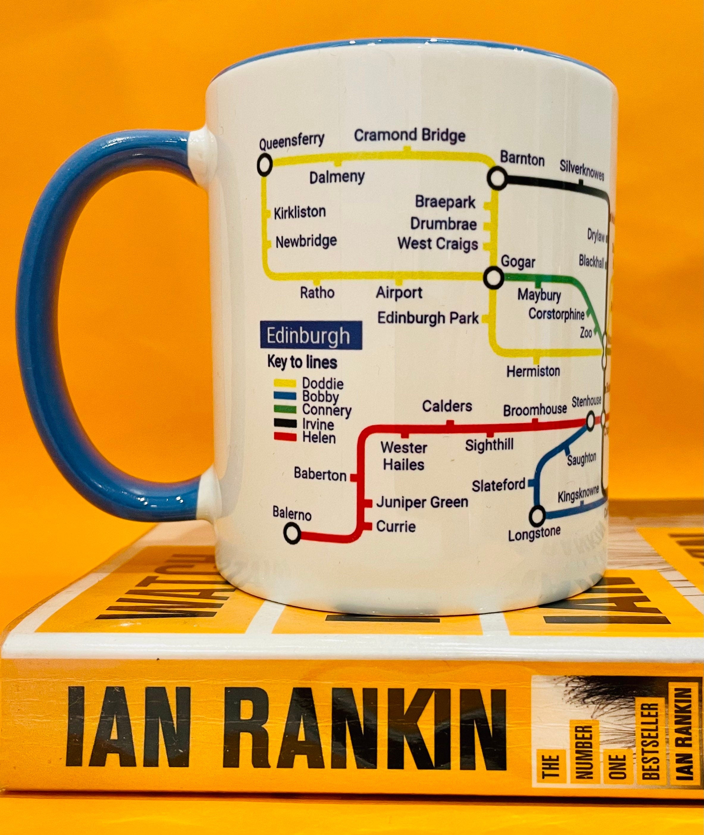 Edinburgh Metro Mug - featuring a journey through the capital city of Scotland.