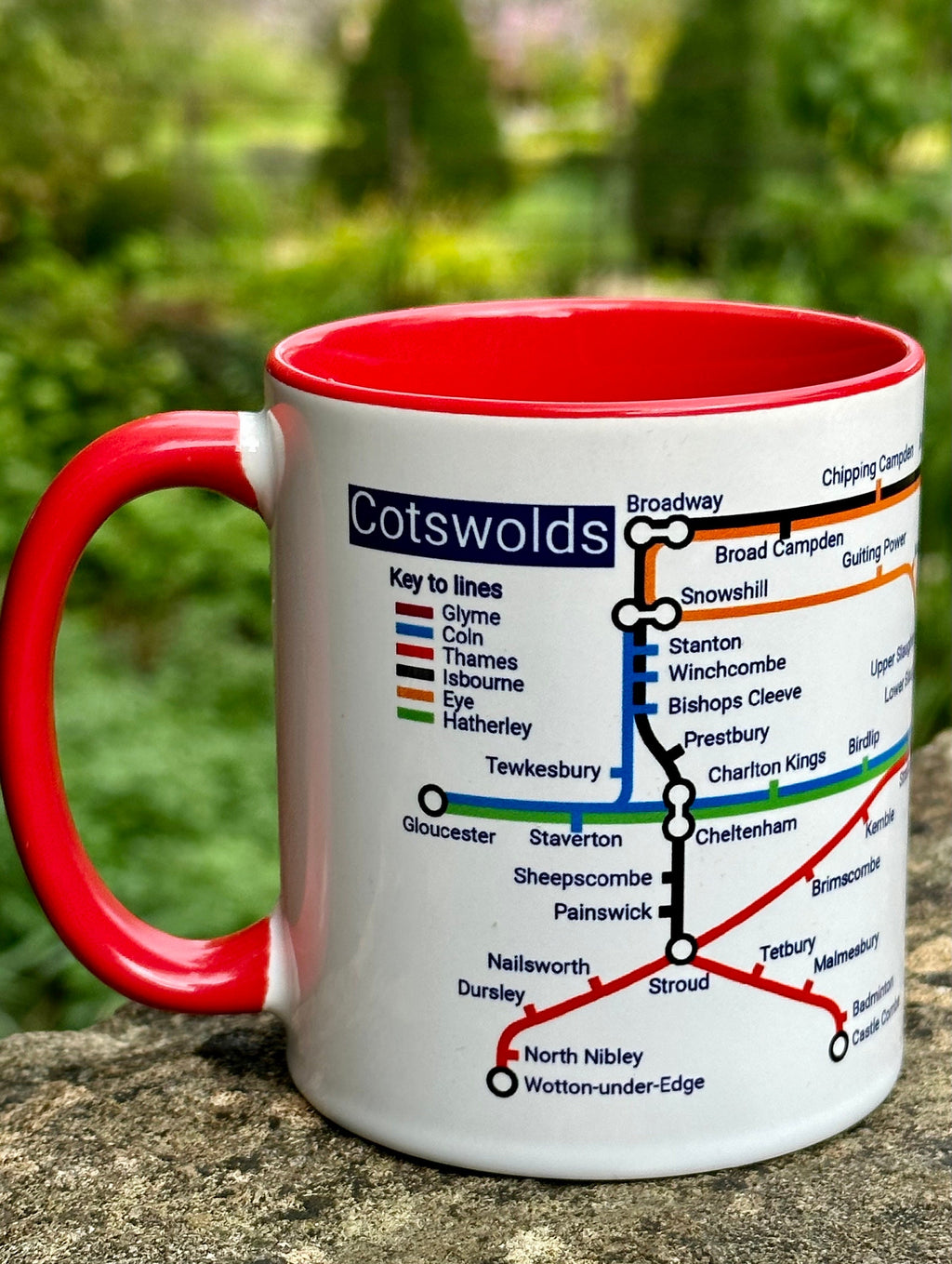 Cotswolds Metro Map Mug: Unique England Travel Gift