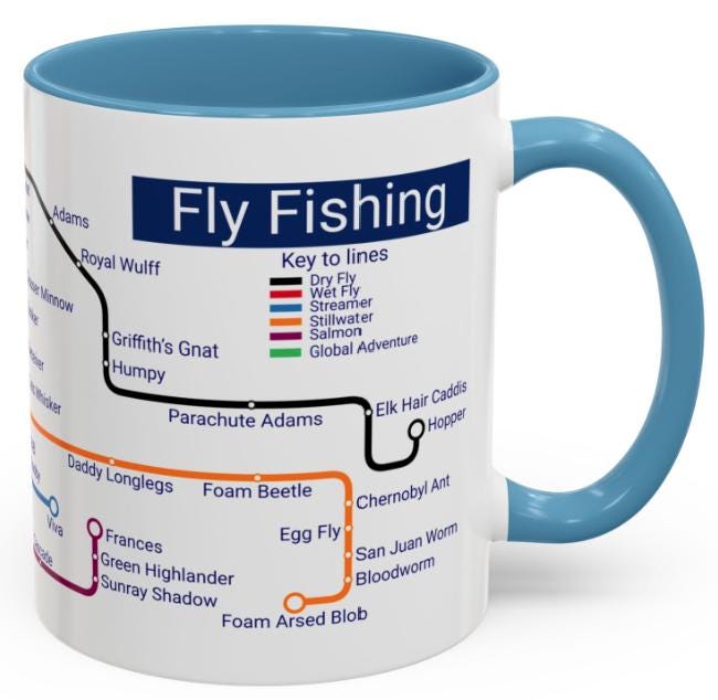 Fly Fishing Lures Metro Mug for Anglers