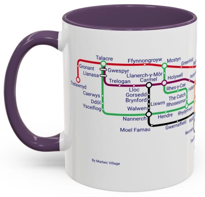 Flintshire Metro mug - From Mold to Flint, via Hawarden, Deeside and Talacre