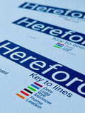 Herefordshire Metro Poster - A4 Print,  350gsm