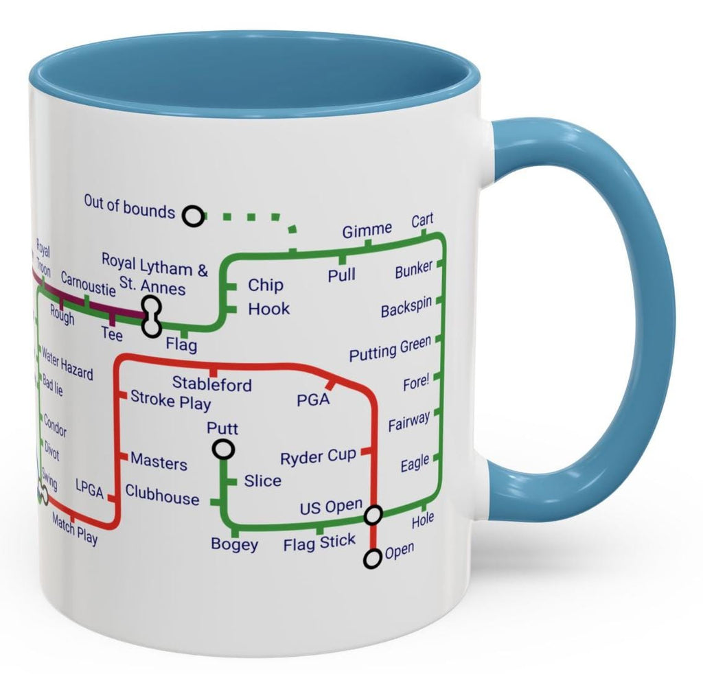 Golf Metro Mug: Unique Ceramic Golfer Gift