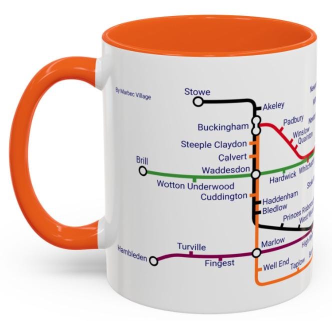Buckinghamshire Metro Map Mug: Colorful UK Town Design