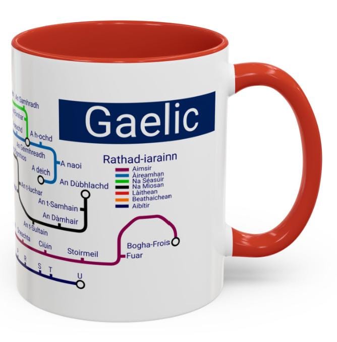 Ionad na Gàidhlig! Gaelic learners / kids metro mug | Gaelic Gifts | Scotland | SpeakGaelic | Alba