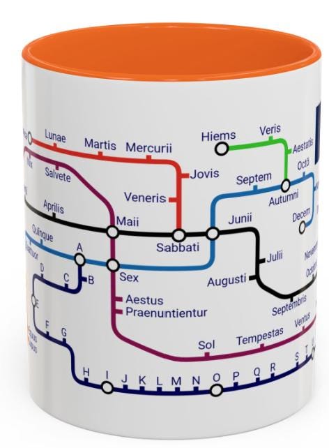 Latin Metro Mug: Classical Language Gift