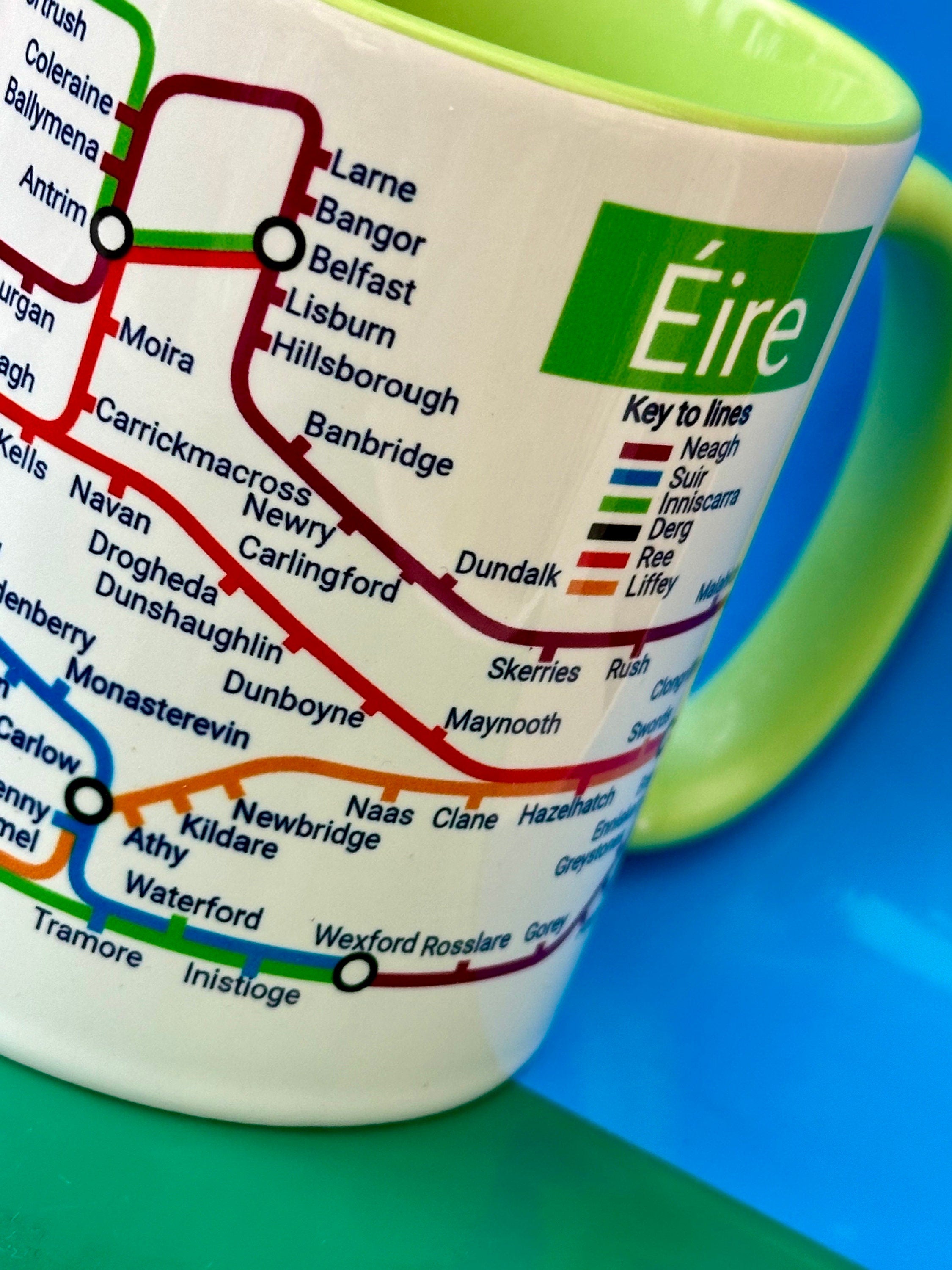 Ireland Metro Map Mug: Unique Irish Gift