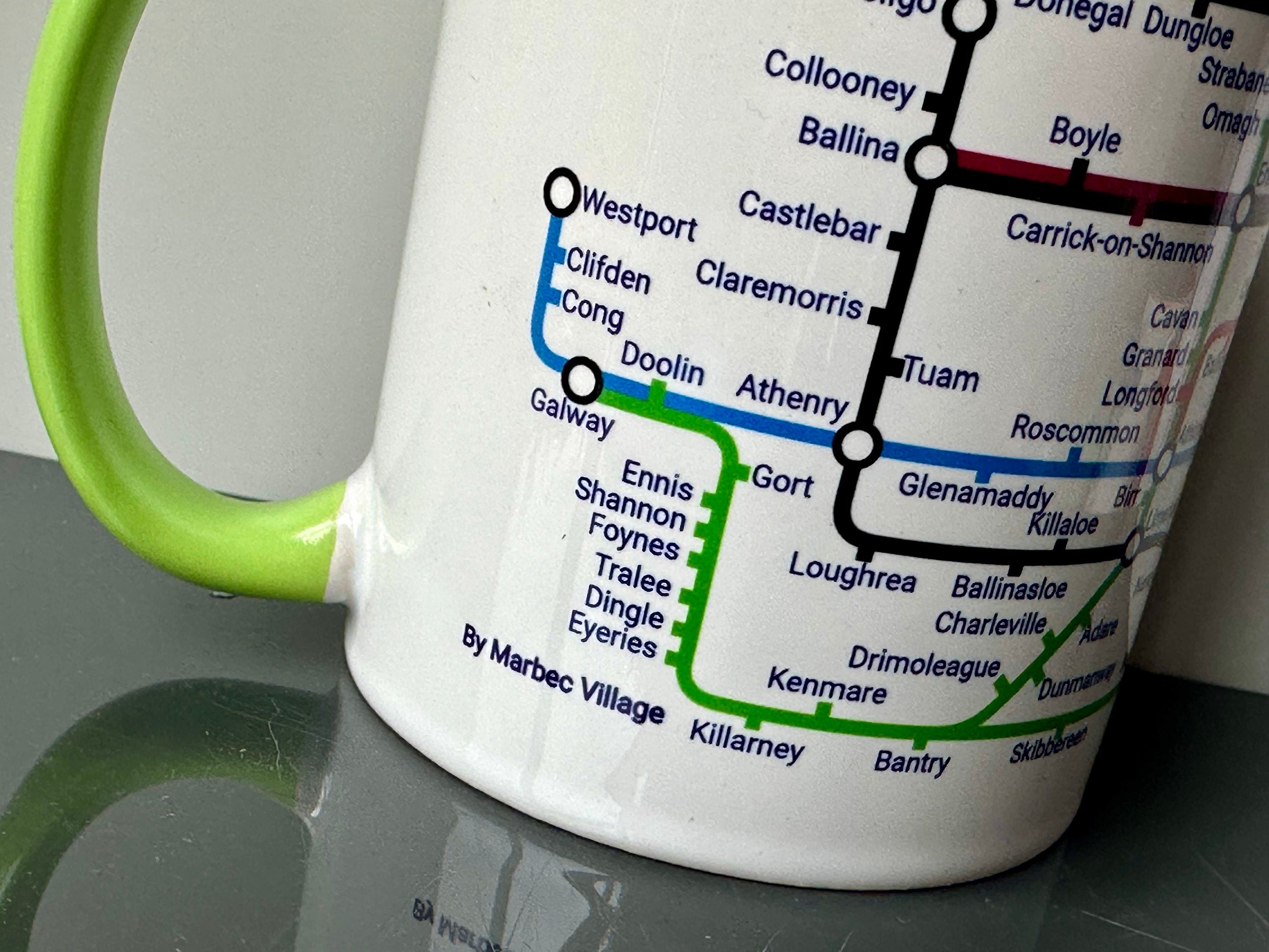 Ireland Metro Map Mug: Unique Irish Gift