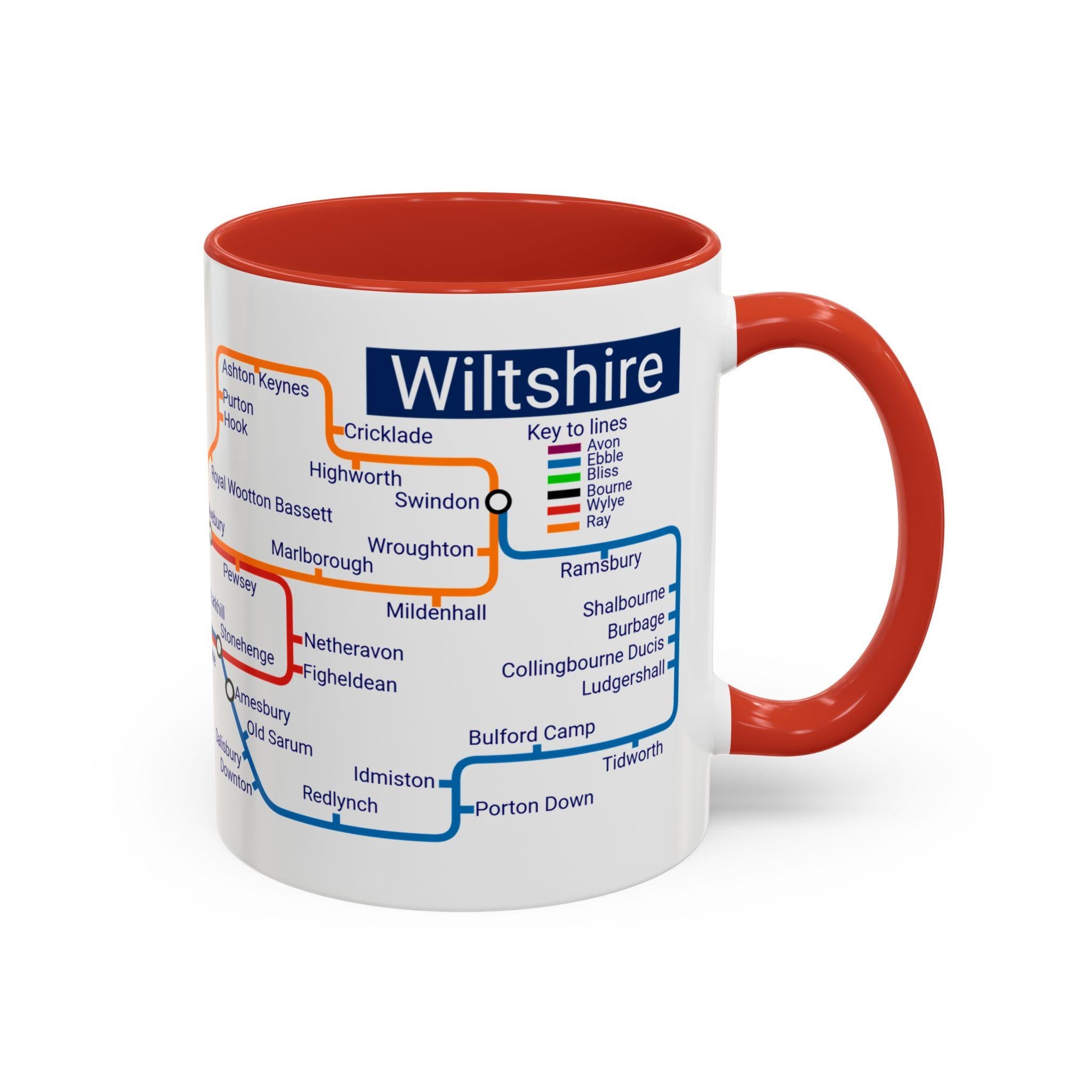 Wiltshire Metro Mug: UK County Landmarks, Travel Gift