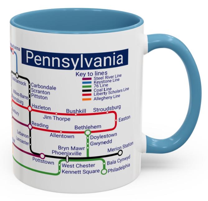 Pennsylvania Metro Mug: Philadelphia, Pittsburgh, State College