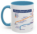 Aberdeenshire Metro Map Mug: Scotland Travel Gift