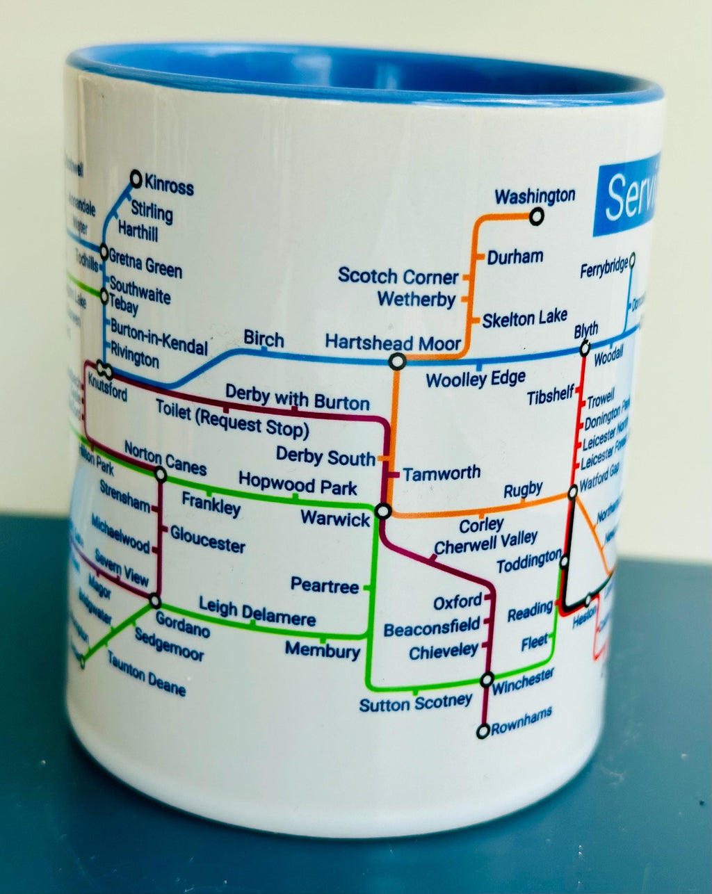 Motorway Service Station Mug: UK Road Trip Gift