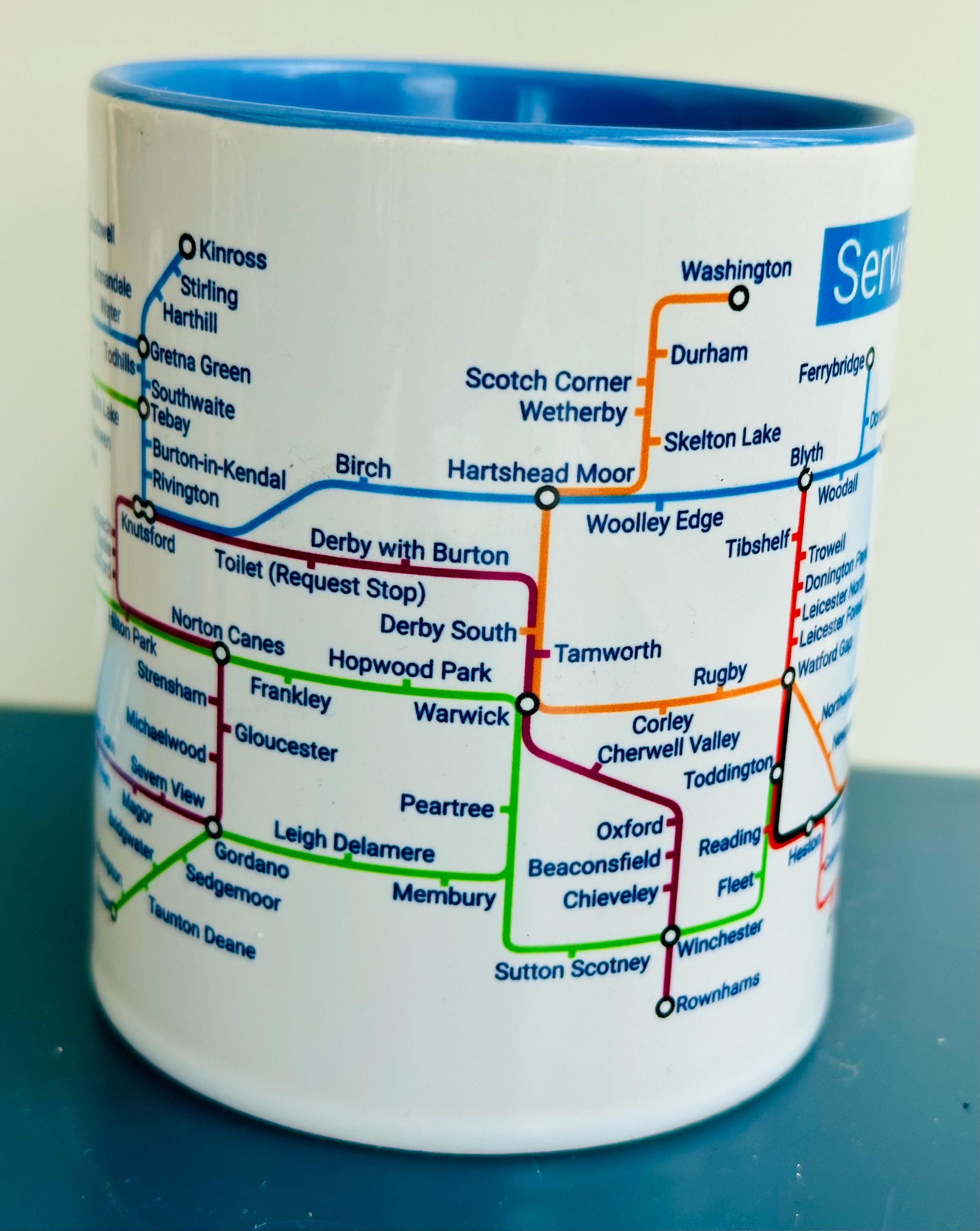 Motorway Service Station Mug: UK Road Trip Gift