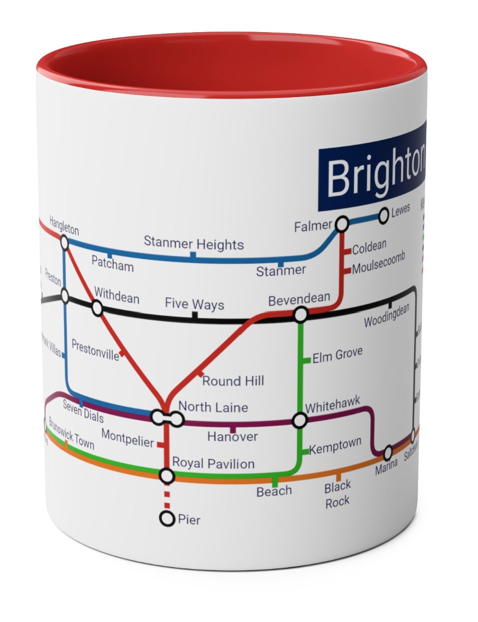 Brighton & Hove Metro Mug: Unique Local Souvenir Gift
