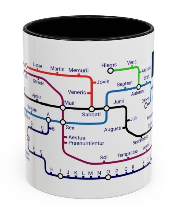 Latin Metro Mug: Classical Language Gift