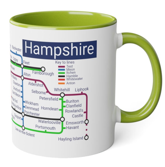 Hampshire Metro Mug: Winchester, Basingstoke, Farnborough