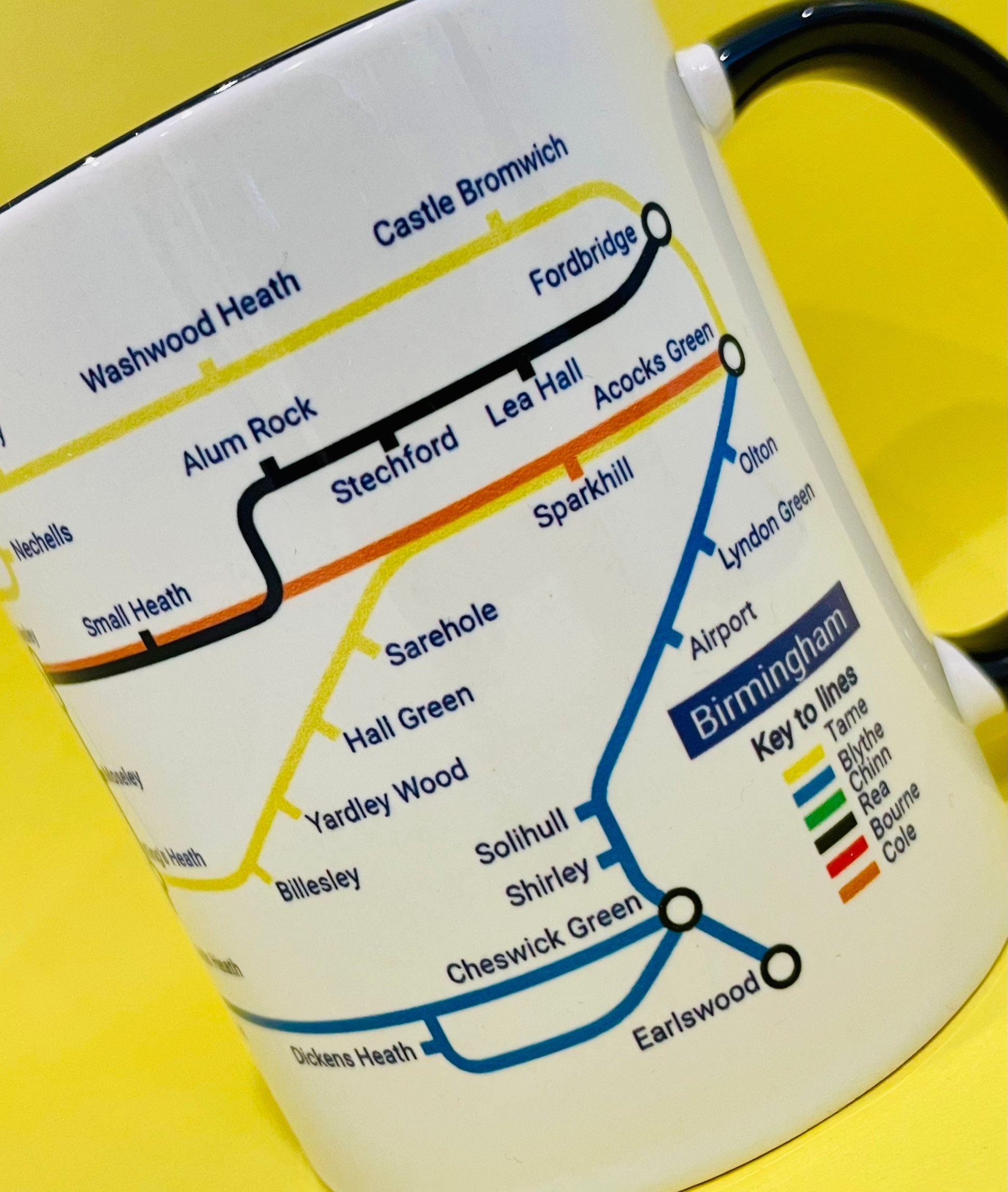 Birmingham Metro Map Mug: Unique Local Gift