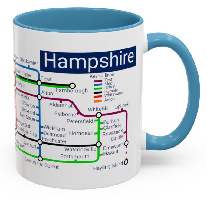 Hampshire Metro Mug: Winchester, Basingstoke, Farnborough