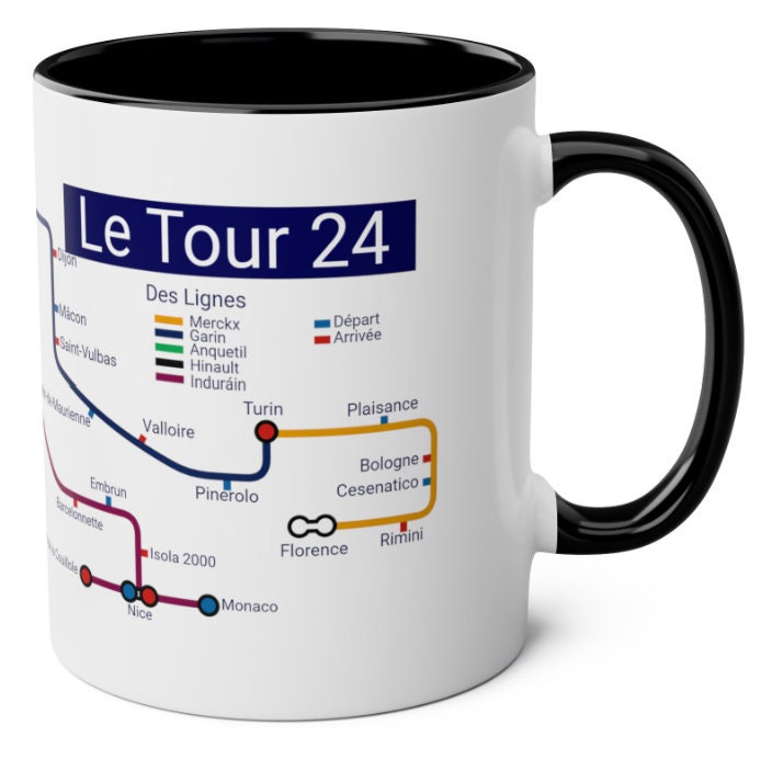 Tour de France 24 Ceramic Mug: Metro Design Cycling Gift