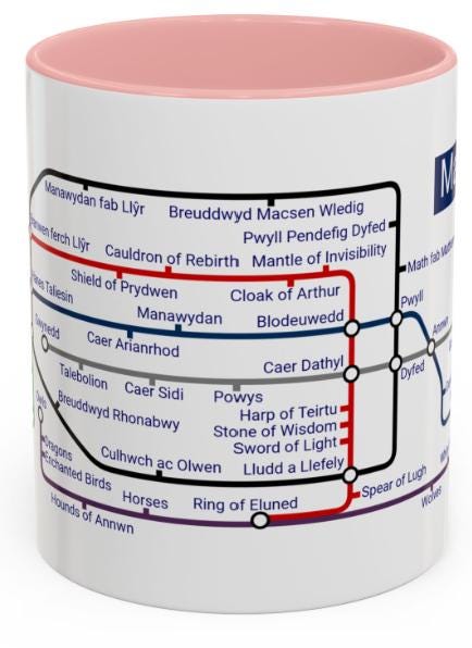 Mabinogion Metro Mug - Explore Welsh Mythology with Every Sip