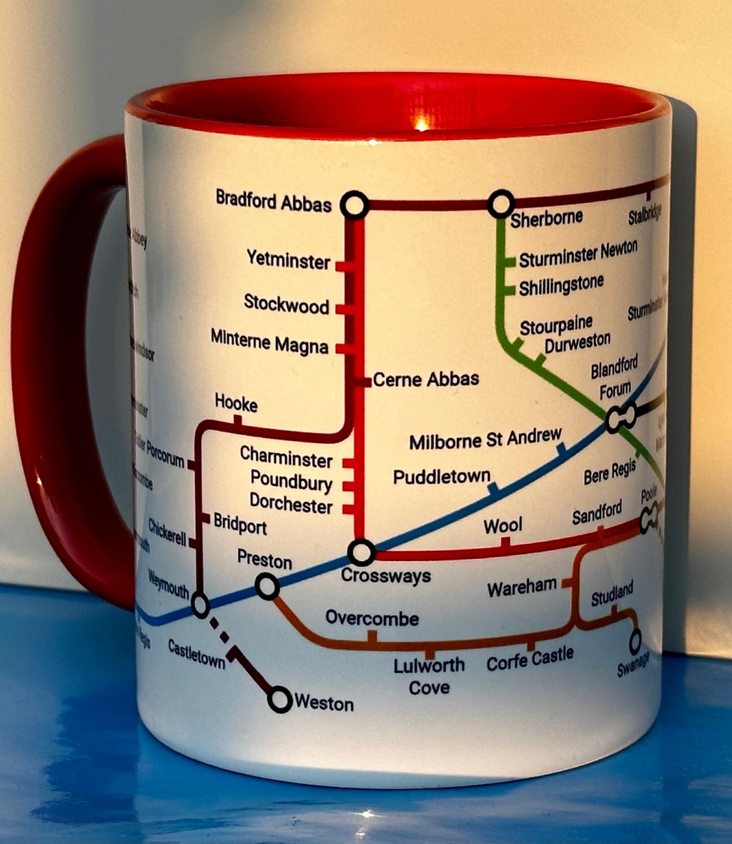 Dorset Metro Mug: UK Towns & Villages Ceramic Coffee Cup